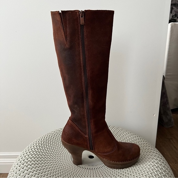 The Art Company Cognac Suede Platform Boots Size 37 - Picture 5 of 10